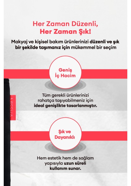 Büyük Boy Makyaj Çantası Pouch B Round fiyatları