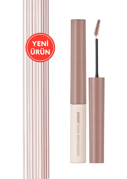Özel Fırça Tasarımlı, Yoğun Pigmentli Kaş Maskarası PERIPERA Speedy Skinny Brow Mascara 05 Peony Ash