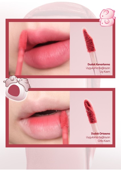 Gün Boyu Kalıcı Pürüzsüz Matlık Sunan Tint PERIPERA Over Blur Tint (010 Best Rose) (Tteok)