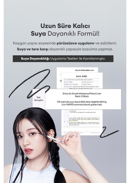 Suya Dayanıklı, İnce Uçlu Göz Kalemi CLIO Sharp So Simple Waterproof Pencil Liner (009 Rose)