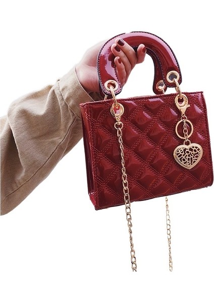 Kadınlar Için Moda Küçük Kare Çanta Crossbody Çanta Eşkenar Dörtgen Omuz Çantası (Yurt Dışından)