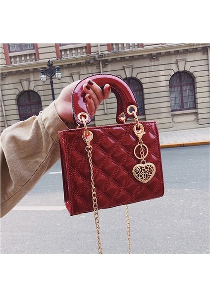 Kadınlar Için Moda Küçük Kare Çanta Crossbody Çanta Eşkenar Dörtgen Omuz Çantası (Yurt Dışından) fiyatları