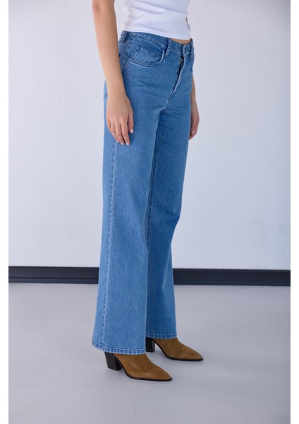 Orta Bel Wide Leg Jean modelleri