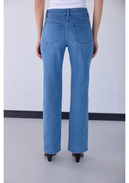 Orta Bel Wide Leg Jean fırsatları