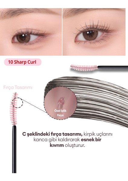 Kalıcı, Kirpikleri Dipten Uca Kıvıran Maskara CLIO Kill Lash Superproof Mascara (010 Sharp Curl)