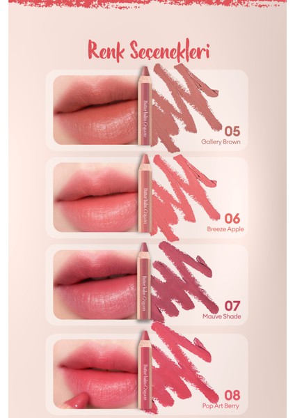 Kremsi, Kalem Şeklinde Renkli Dudak Balmı & Kalemtıraş CLIO Butter Balm Crayon 001 Pink Poster modelleri
