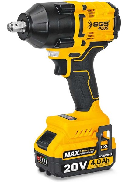 Darbeli Somun Sıkma Seti 650 Nm Tork 1/2” 1*4.0 Ah (Kömürsüz Motor)