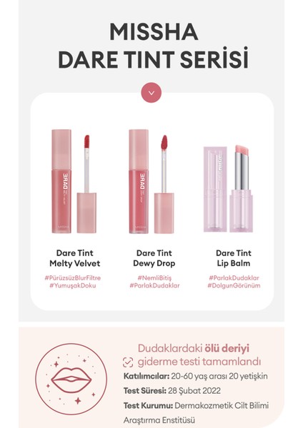 MISSHA Dudaklara Yoğun Bakım Yapan Renkli Dudak Balmı Dare Tint Lip Balm (Pink Chou)