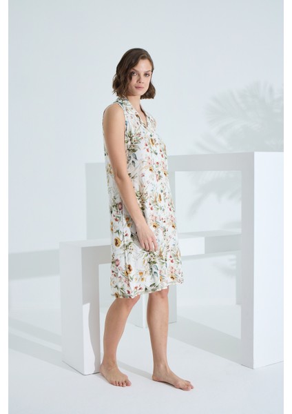 Bambu Kolsuz Cepli Yazlık Kadın Gecelik 72908 modelleri