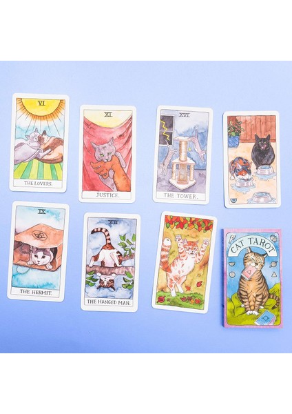 Cat Tarot 78 Cards - Kedi Tarot Kart Destesi