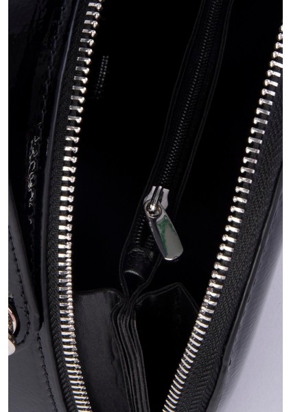 Mini Kadın El ve Çapraz Çanta - Siyah Krşk Rugan modelleri