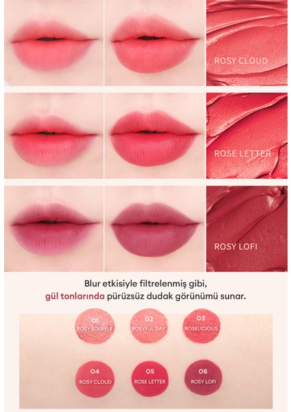 Uzun Süre Kalıcı, Bulaşma Yapmayan, Kadifemsi Bitiş Sunan Tint Dare Tint Melty Velvet (Rosy Souffle) fırsatları