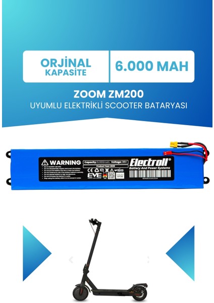 Zoom Zm200 Batarya 6.000mah Pil 36v Elektrikli Scooter Bataryası Değişimi