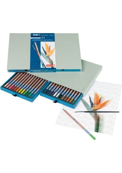 Bruynzeel Design Aquarell Suluboya Kalemi 24 Renk