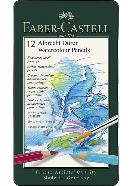 Faber Castell Albrecht Dürer Aquarell Boya Kalemi 12 Renk