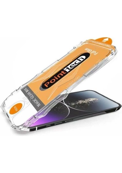Pointtech Apple iPhone 13/13PRO/14 Uyumlu Magic Hayalet Ekran Koruyucu 9h Glass Otomatik Hizalama Aparatlı Kolay Kurulum fırsatları