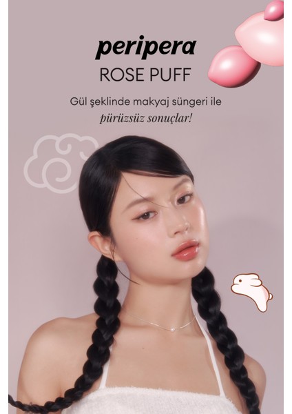 Gül Şeklinde Makyaj Süngeri PERIPERA Rose Puff