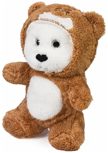 45 cm Kapşonlu Tatlı Uykumcuk Peluş Ayıcık