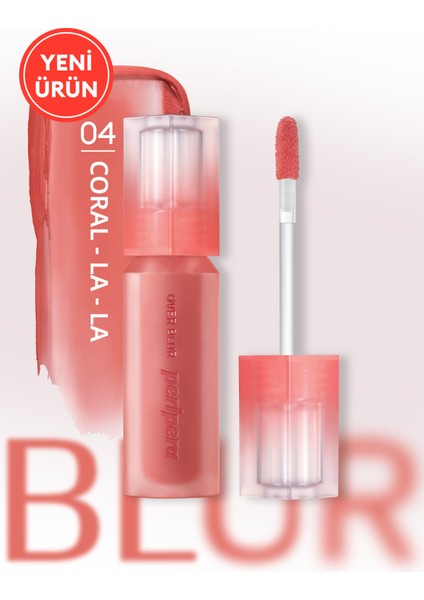 Gün Boyu Kalıcı Pürüzsüz Matlık Sunan Tint PERIPERA Over Blur Tint (004 Coral-La-La)