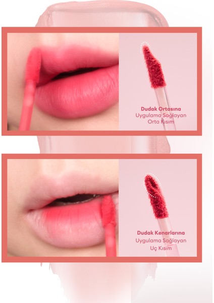 Gün Boyu Kalıcı Pürüzsüz Matlık Sunan Tint PERIPERA Over Blur Tint (004 Coral-La-La)