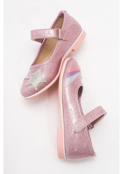 Kız Çocuk Pudra Yıldızlı Günlük Babet fırsatları