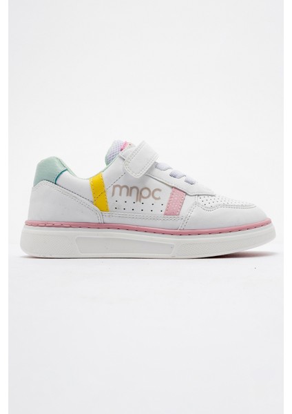 Kız Çocuk Beyaz-Sarı Sneaker Ayakkabı