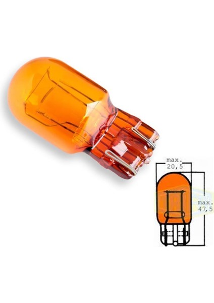 12V 21W Dipsiz Tek Duy Turuncu Sinyal Ampul T20 Trifa 1 Ad. 81781