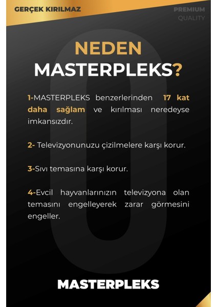 42'' Gerçek Kırılmaz Tv Ekran Koruyucu modelleri