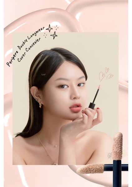 Hafif Yapılı Gün Boyu Yüksek Kapatıcı PERIPERA Double Longwear Cover Concealer (0.5 Fair)