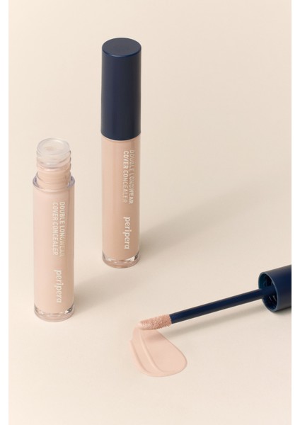 Hafif Yapılı Gün Boyu Yüksek Kapatıcı PERIPERA Double Longwear Cover Concealer (0.5 Fair)