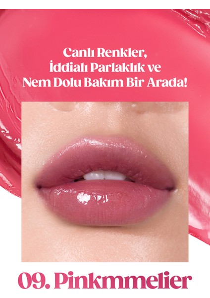 Yoğun Nemlendirme Sunan Vegan Dudak Balmı PERIPERA Ink Mood Glowy Balm (9 Pinkmmelier) (Night Peri)