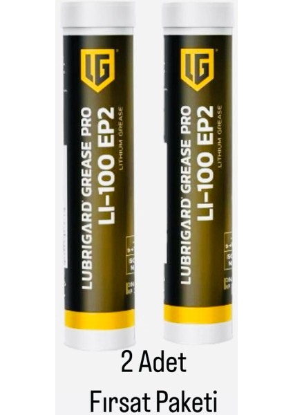 Lubrıgard LI-100 EP2 Lityum Gres (Rulman Gres) 2x400gr Kartuş Kutu