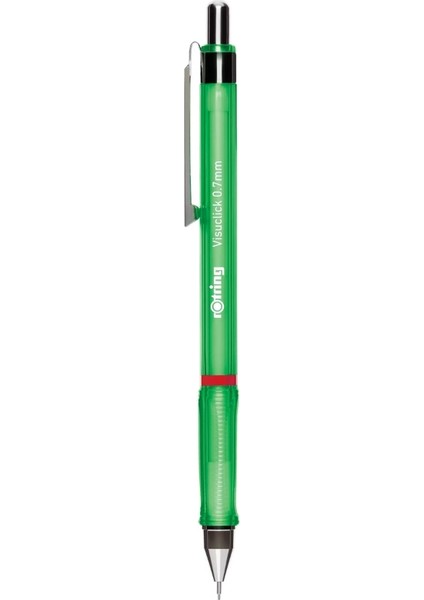 | Visuclick Versatil Kalem, 0.7 mm Uç, Opak Yeşil, Ergonomik Üçgen Tutuş, Metal Mekanizma