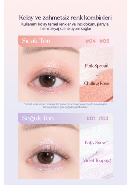 Işıltılı ve Şeffaf Likit Glitter CLIO Moon Glass Liquid Glitter Sweet Cloud (05 Chilling Rose)