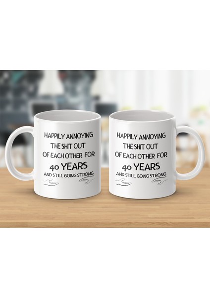 Ebeveynler Çiftler Için Kişiselleştirilmiş Yıldönümü Hediyeleri Büyükbabalar, 40 Yıldönümü Kupası modelleri