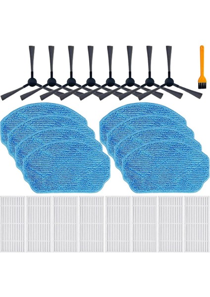 Mamnv Zcwa Onson Gttvo BR150/BR151 Manvıns G20 Için 2'si 1 Arada Robot Süpürge Paspas Pedleri Hepa Filtreleri Yan Fırça Yedek Parçaları (Yurt Dışından)