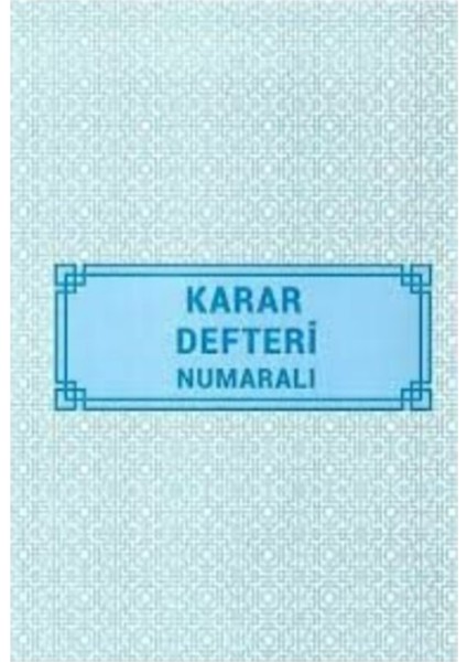 22X32 40 Yaprak Karton Kapak Karar Defteri KOD:080