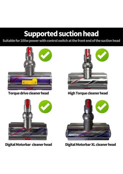 Dyson V10 V11 V15 Elektrikli Süpürge 100W Yüksek Torklu Temizleme Başlığı V-Ball ve Yüksek Torklu Temizleme Başlığı Konnektör Parçaları (Yurt Dışından) modelleri