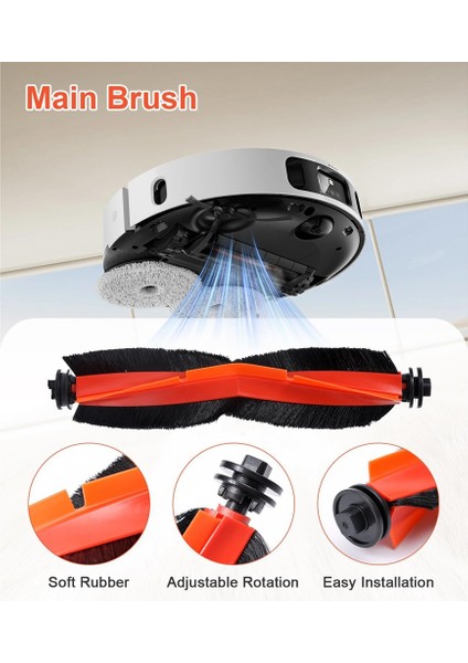 Xiaomi X20+/X10+/DREAME L10S ULTRA/L10 ULTRA/L10 Prime Robot Vakum Süpürge Ana Yan Fırça Hepa Filtre Paspas Çantaları (Yurt Dışından)