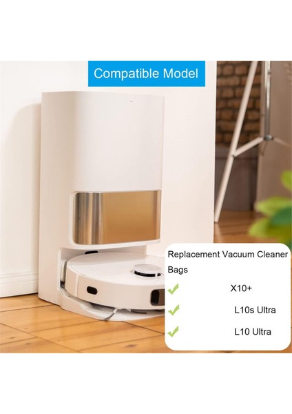 Dreame L10S ULTRA/L10 Ultra Için 15 Adet Toz Torbası, Xiaomi X10+ Robot Süpürge Için, 2.5l Büyük Kapasiteli Yedek Torba (Yurt Dışından) modelleri
