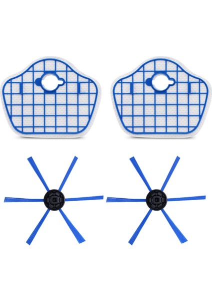 Philips FC8013 FC8774 FC8772 FC8776 Elektrikli Süpürge Aksesuarları Için 4 Adet Yedek Parça Yan Fırçalar Filtre Ekranları (Yurt Dışından)