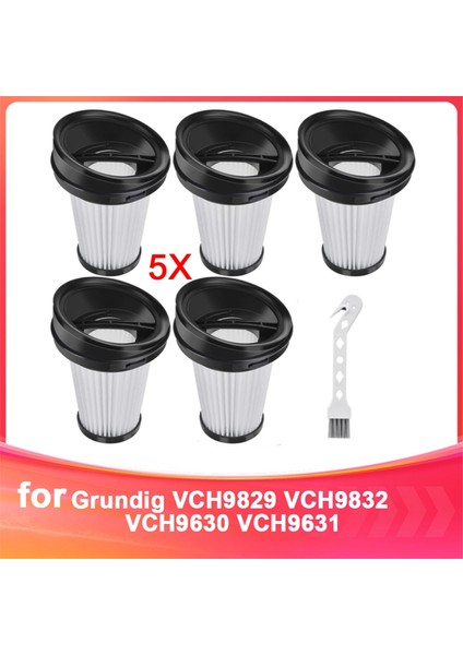 Grundig VCH9829 VCH9832 VCH9630 VCH9631 VCH9632 2'si 1 Arada Kablosuz ve El Tipi Elektrikli Süpürge Için Yedek Filtreler (Yurt Dışından)