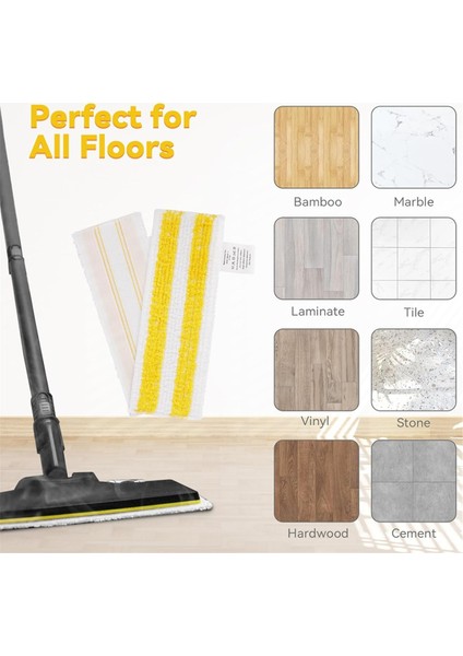 Karcher Easyfix Sc2 Sc3 Sc4 Sc5 El Süpürgesi Aksesuarları Için Buharlı Paspas Pedleri Yıkanabilir Mikrofiber Paspas Bezi (Yurt Dışından)