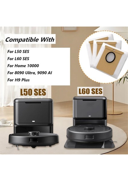 Eufy L50 Ses L60 Ses Haier H9 Plus Elektrikli Süpürge Için Yedek Vakum Torbası Kir Atma Toz Torbası Aksesuarları 8 Adet (Yurt Dışından) fiyatları
