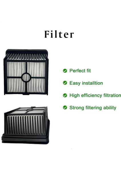 Dreame Trouver K10 ve K10 Pro Islak Kuru Kablosuz Elektrikli Süpürge Yedek Parçaları Için Fırça Silindiri ve Filtre Seti (Yurt Dışından) modelleri