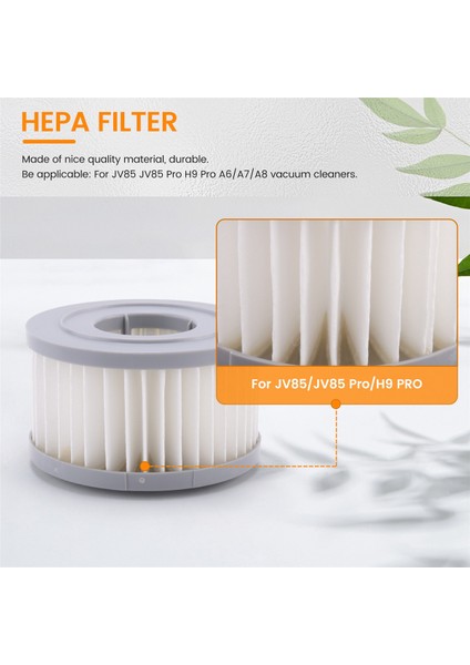 Xiaomi Jımmy JV85 JV85 Pro H9 Pro A6/a7/a8 Kablosuz El Süpürgesi Için 7 Adet Hepa Filtre (Yurt Dışından)