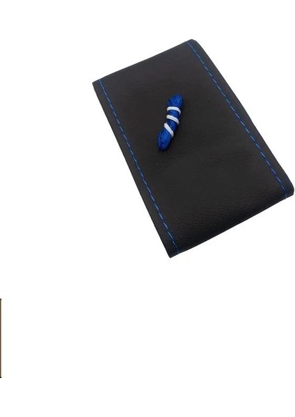 Direksiyon Kılııfı Iğneli 38CM Delüx Siyah Mavi Dikişli