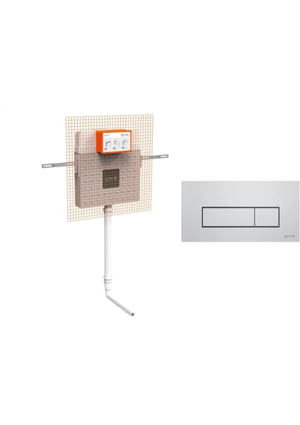 V-Fix Gömme Set 8cm Helataşı (768-1700-01+740-2380) 800-2029 V-Fix 8 cm Set