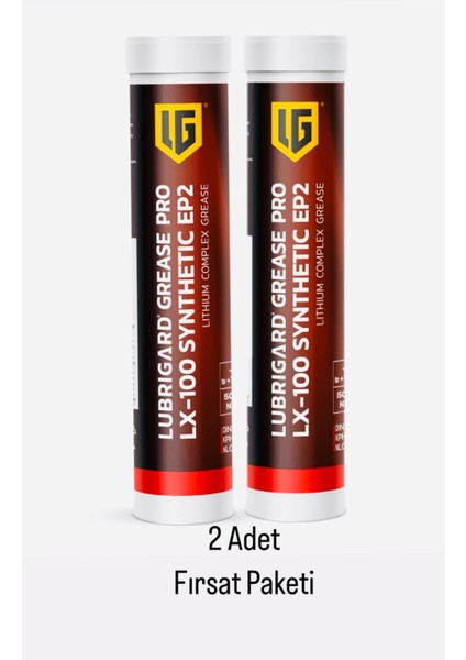 Lubrıgard Sentetik Lityum Complex Gres (Yüksek Sıcaklık Gresi) Kartuş KUTU 2x400GR