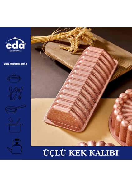 Kek Kalıbı 3'lü Set Baton Tart kalıbı